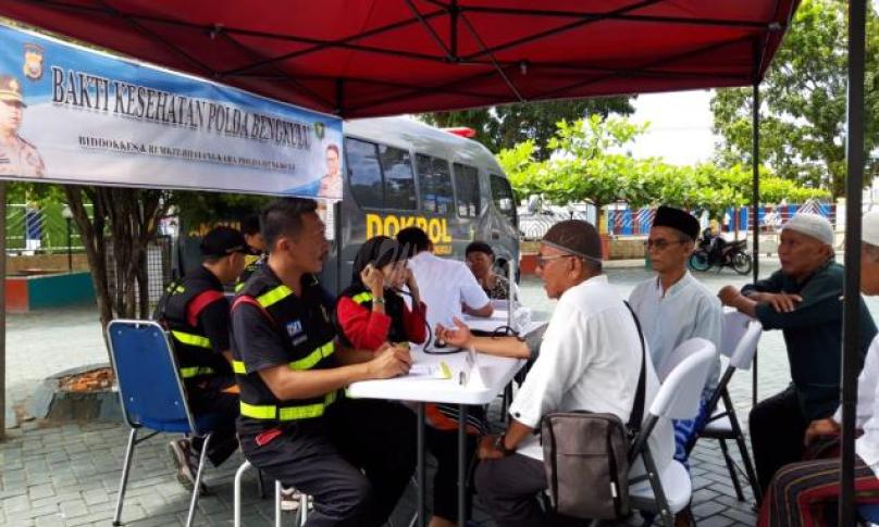 Pelayanan kesehatan oleh Biddokkes Polda Bengkulu