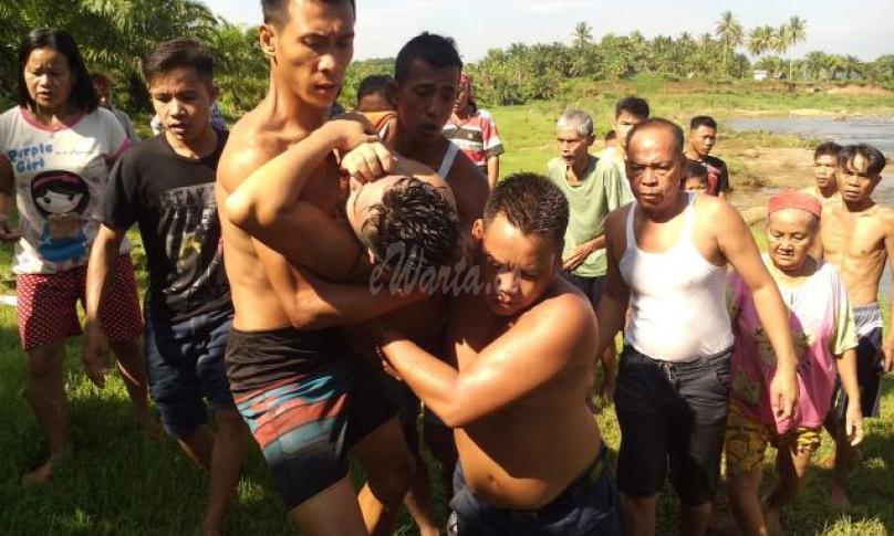 Korban tenggelam (Ikbal) warga Desa Alun 2 Tanjung Agung Palik, meninggal