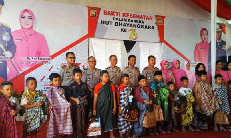 HUT Bhayangkara ke-73, Polda Bengkulu Gelar Bakti Kesehatan