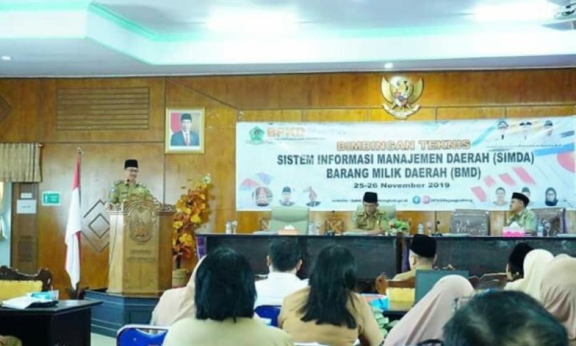 Pemerintah Kabupaten Rejang Lebong melaksanakan Bimbingan Teknis Sistem Informasi Manajemen Daerah (SIMDA) Barang Milik Daerah
