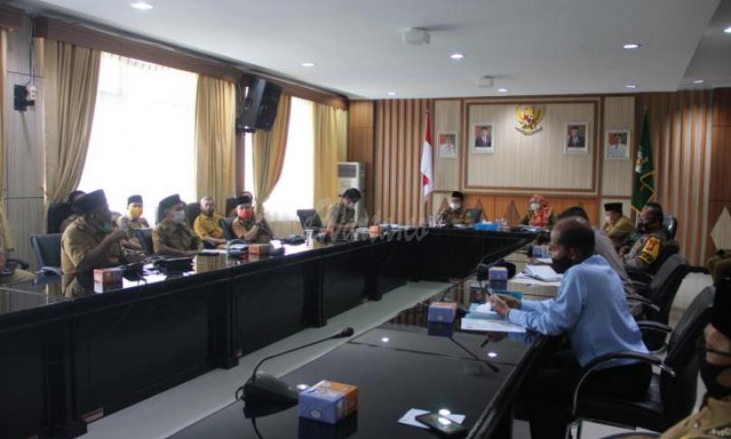 Sekretaris Daerah (Sekda) Provinsi Bengkulu, Hamka Sabri menerima audensi Kepala Kepegawaian Negara (BKN) VII Regional Palembang Agus Sutadi