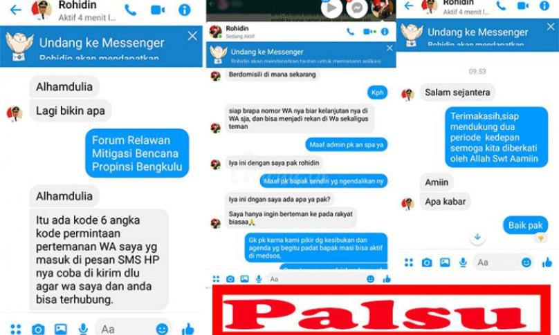 Akun palsu Rohidin