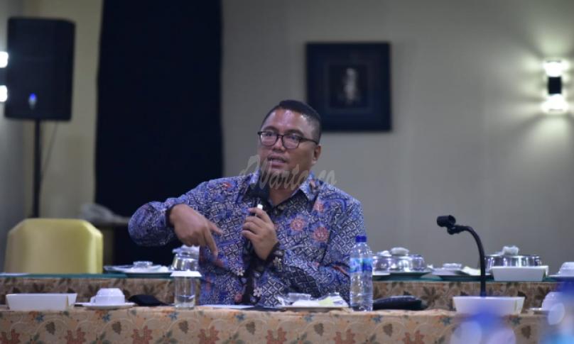 Anggota Bawaslu Fritz Edward Siregar saat menjadi pembicara dalam kegiatan Koordinasi Pengawasan Konten Internet Pada Pilkada Serentak 2020, Selasa, 10 November 2020/Foto: Humas Bawaslu RI