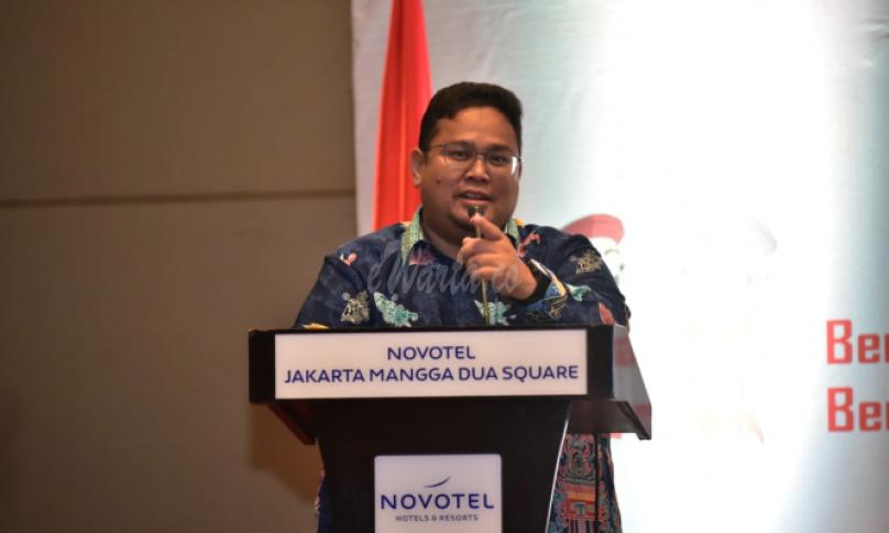Anggota Bawaslu Rahmat Bagja memberikan arahan dalam kegiatan Penutupan Rakornas Pengawasan Pilkada 2020 di Jakarta, Minggu (15/11/2020)/foto: Robi Ardianto (Humas Bawaslu RI).