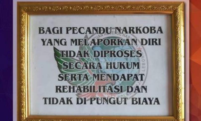 Polres Rejang Lebong Siap Rehabilitasi Pecandu Narkoba, Gratis