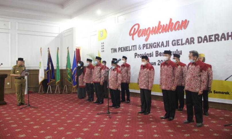 Gubernur Rohidin Bentuk Tim Peneliti dan Pengkaji Gelar Daerah 