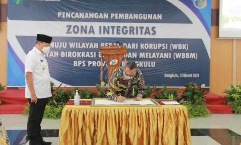 Gubernur Rohidin Apresiasi Zona Integritas Badan Pusat Statistik