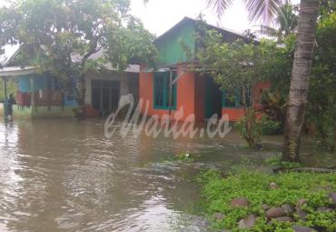 Rumah warga yang terkena banjir