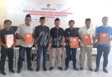 KPU Kab. Luwu Utara Serahkan hasil audit dana kampanye parpol peserta tahun 2019