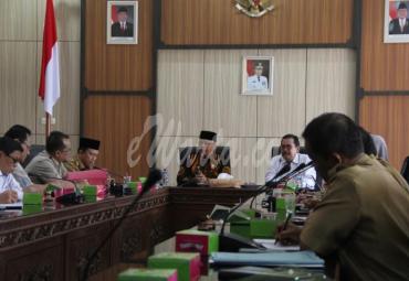 Rapat pembahasan tentang pelepasan lahan Eks HGU di Bengkulu Tengah, Senin(18/8)