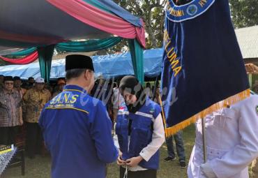 Gubernur Bengkulu Rohidin Mersyah mengkuhkan Tagana Masuk Sekolah (Sahabat Tagana) serta melantik Satgas Anti Narkoba Sekolah (SANS) Kab. Seluma.