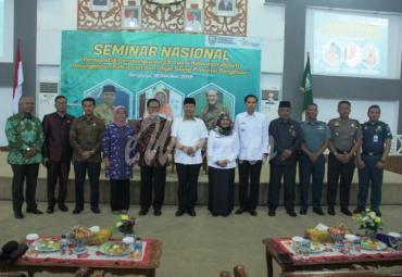 Seminar Nasional Perspektif Pembangunan Ekonomi Kelautan Dalam Peningkatan Kekuatan dan Daya Saing Provinsi Bengkulu, di Gedung Serba Guna (GSG) Provinsi Bengkulu, Rabu (16/10).