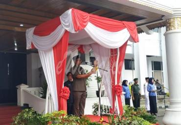 Wakil Gubernur Bengkulu, Dedy Ermansyah bertindak Inspektur Upacara