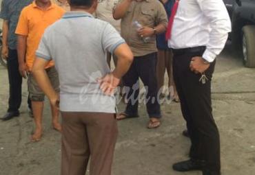 Kepala Dinas PU dan Pertanian turun ke lokasi