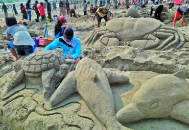 Lomba Kreasi pasir laut, Biota ini sangat menarik dan mirip seperti aslinya, Minggu (17/11).