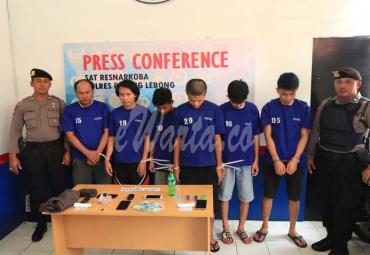 Pers Release tangkapan pelaku narkoba di Polres Rejang Lebong.