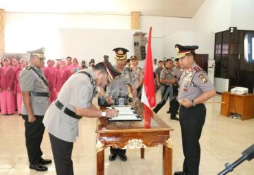 Sertijab 4 Pejabat Utama Polda Bengkulu dan dua Kapolres.