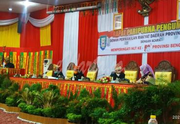 DPRD Provinsi Bengkulu Gelar Paripurna Istimewa HUT ke 52