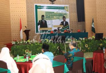 Sekjen saat menyampaikan materi dalam Pembinaan ASN di lingkungan Universitas Islam Negeri (UIN) Alaudin Makassar, secara luring dan daring. 