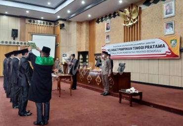 Tujuh Pimpinan Tinggi Pratama Pemprov Bengkulu Dilantik