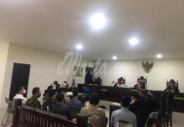 Sidang kasus korupai anggaran Polres Lebong, Selasa (22/6/2021)