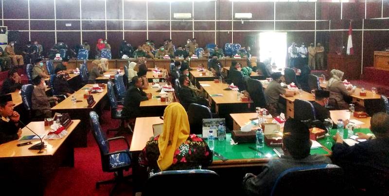 paripurna Penyampaian Nota Pengantar Raperda Laporan Pertanggungjawaban (LPj) Pelaksanaan APBD tahun 2019. 