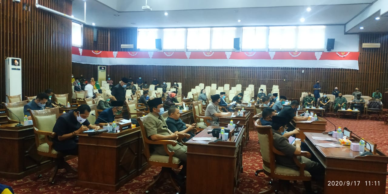 Wakil Gubernur Bengkulu Dedy Ermansyah sampaikan nota pengantar rancangan peraturan daerah tentang APBD Perubahan tahun anggaran 2020 di depan 27 Anggota DPRD Provinsi Bengkulu.
