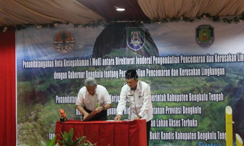 Mou Kementrian LHK dengan Pemprov Bengkulu