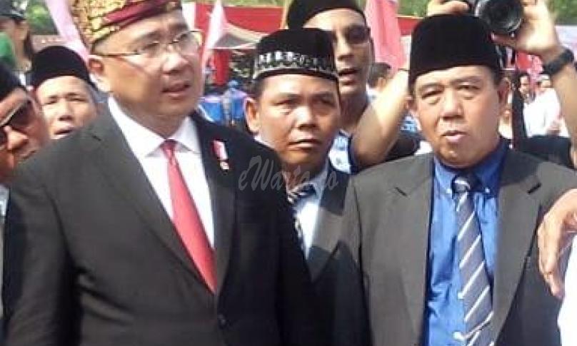 Menteri PDTT saat di wawancarai awak media