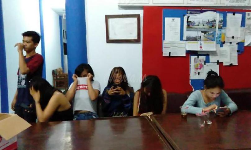 Beberapa wanita malam yang diamankan petugas