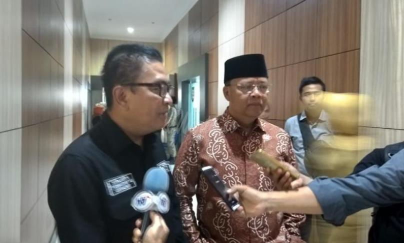 Plt Gubernur Bengkulu (Rohidin Mersyah) bersama Direktur TVRI Helmi Yahya