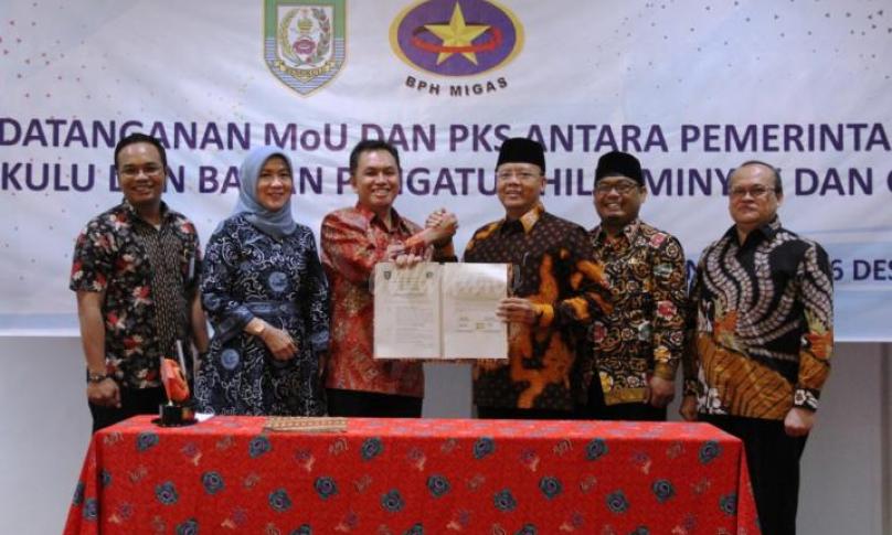 Penandatanganan Mou dan MoA antara BPH dan Pemprov Bengkulu