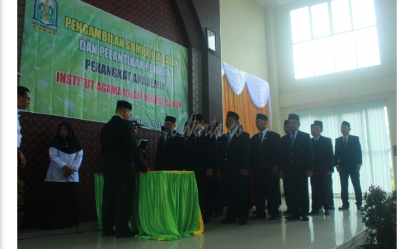 Pelantikan dan pengambilan sumpah jabatan