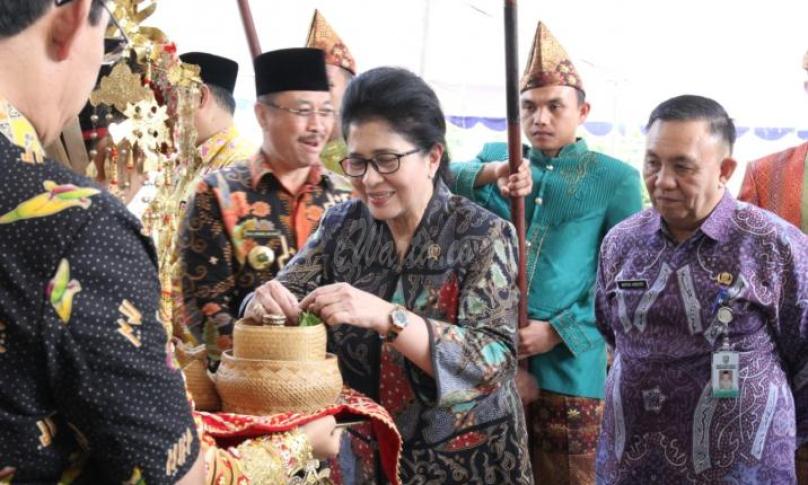 Penyambutan kunjungan Menkes RI di Bengkulu