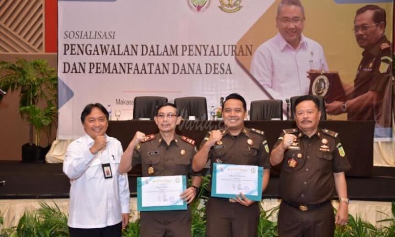 Kepala Biro Humas dan Kerjasama Kementerian Desa, Pembangunan Daerah Tertinggal, dan Transmigrasi Bonivasius Prasetya Ichtiarto memberikan sambutan pada Sosialisasi Pengawalan Penyaluran dan Pemanfaatan Dana Desa di Makassar, Sulawesi Selatan, Selasa (9/4/2019). Foto: Sigit/Kemendes PDTT
