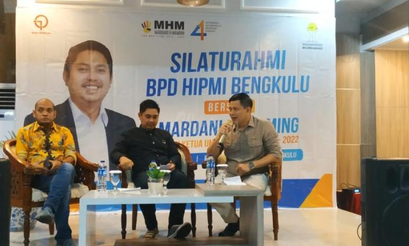 Konferensi pers HIMPI disalah satu hotel di Kota Bengkulu