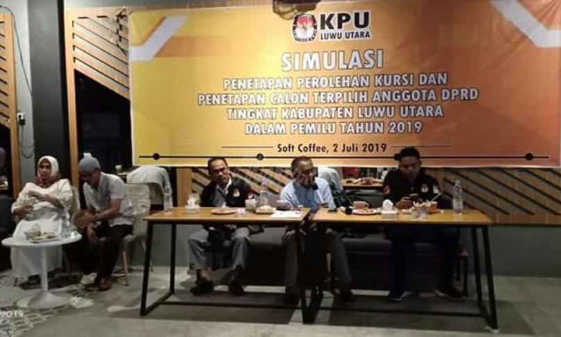 KPU Kabupaten Luwu Utara, gelar simulasi jelang pleno penetapan Caleg Terpilih