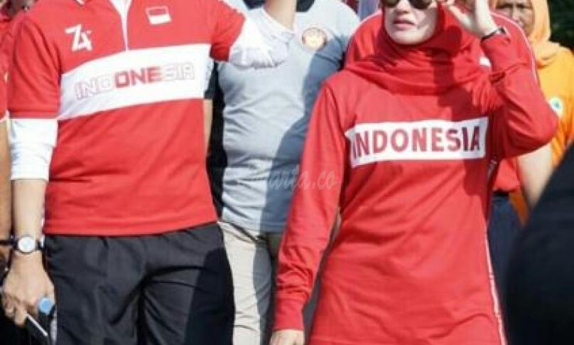 Bupati Luwu Utara, Indah P Indriani didampingi Kadis PUPR