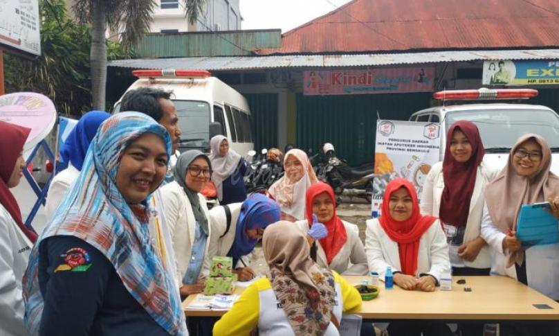 Stand IAI Bengkulu dalam acara Launching Car Free Day, Minggu (27/10).