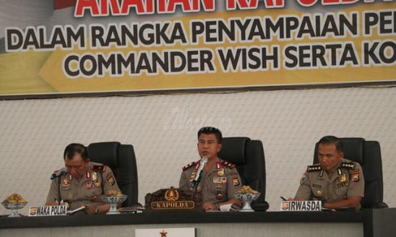 Kapolda Bengkulu Irjen Pol Drs. Supratman. M.H., hari ini (25/11) menyampaikan beberapa arahan langsung presiden RI Ir. Joko Widodo