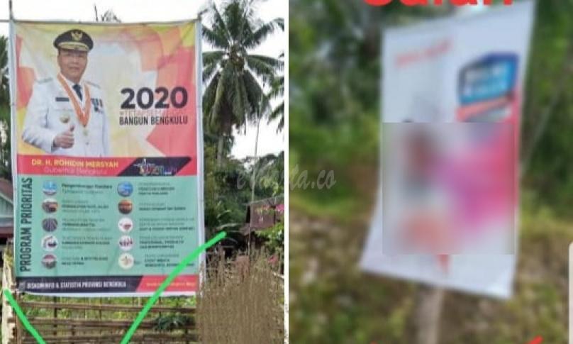 Baliho yang mulai bertebaran di wilayah Bengkulu.