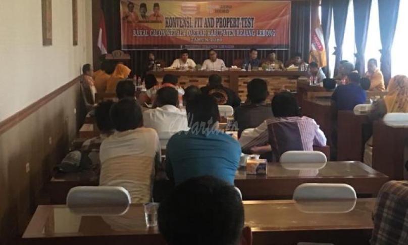 Konvensi dan uji kelayakan Bakal Calon Kepala Daerah Partai Hanura Rejang Lebong. 