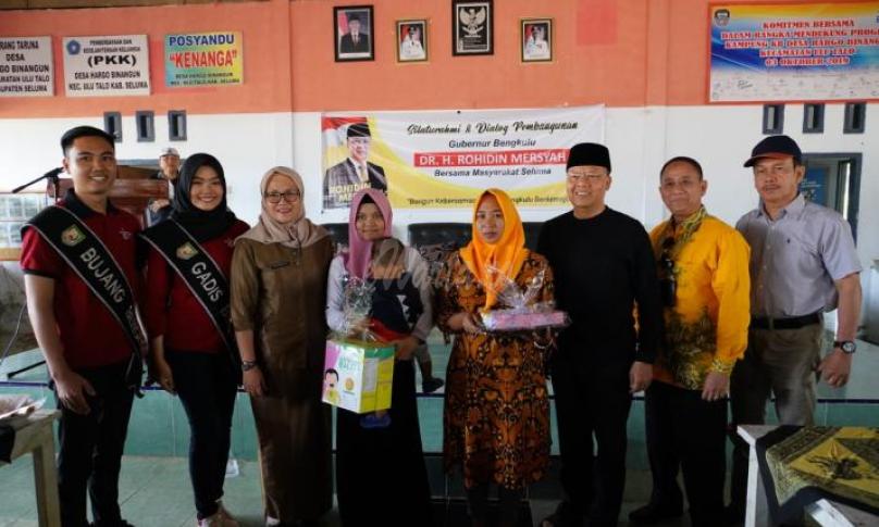 Gubernur Rohidin sambangi Desa Hargo Binangun, Seluma Bengkulu.