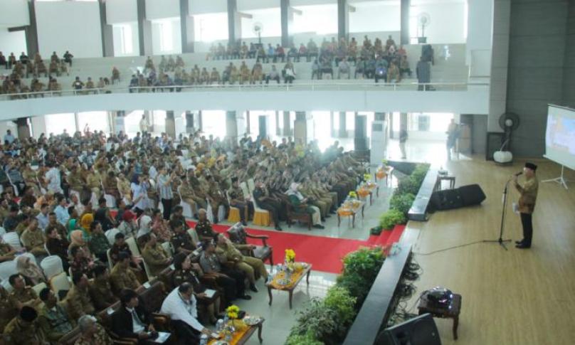 Rapat Kerja Percepatan Penyaluran dan Pengelolaan Dana Desa Tahun 2020, Selasa (25/2) di Balai Buntar Bengkulu