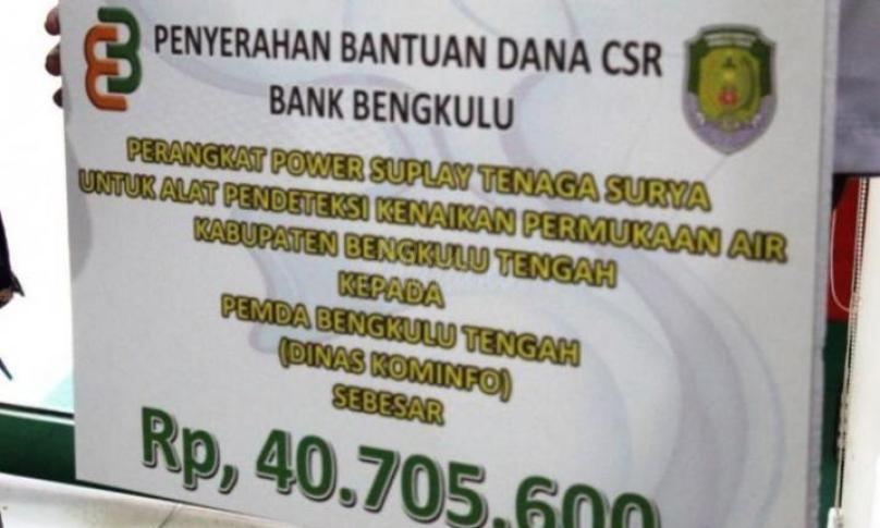 Penyerahan bantuan FDDS dari Bank Bengkulu.