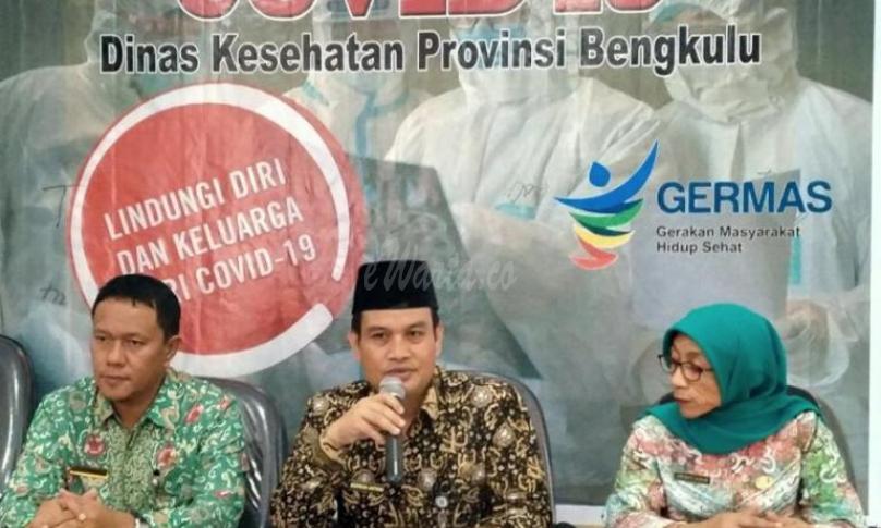 Foto, dokumen Dinkes provinsi dan RS M. Yunus saat menggelar pers release soal Covid-19.