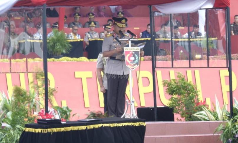 Kapolda Bengkulu Irjen Pol. Drs. Supratman, MH, pagi hari ini Senin (02/03) menjadi Inspektur Upacara Penutupan Pendidikan Pembentukan Bintara Polri TA 2019/2020