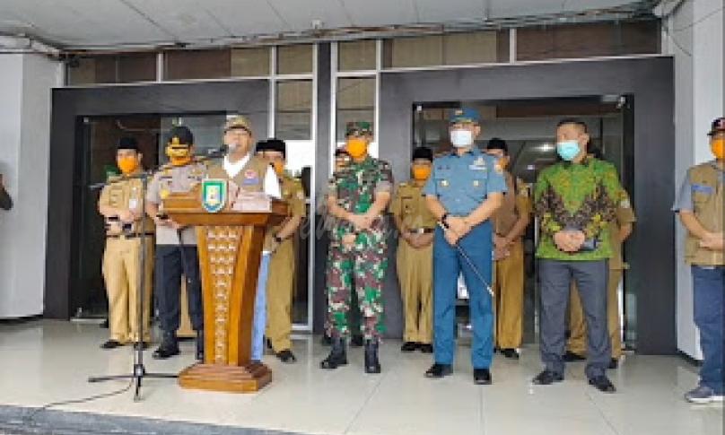 Converensi pers di Media Center provinsi Bengkulu.