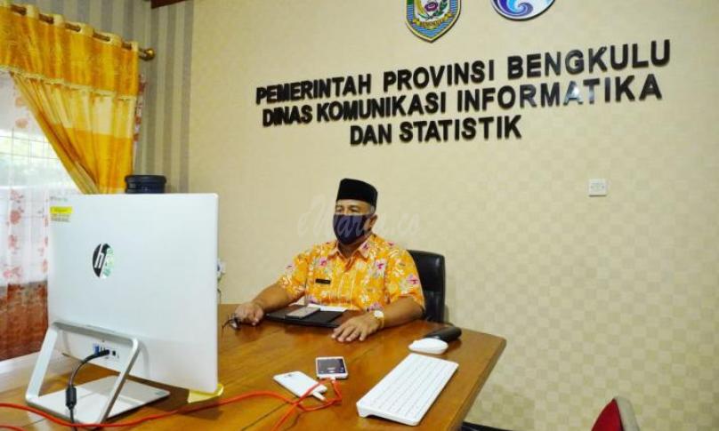 Ketua Gugus Tugas provinsi Bengkulu, Jaduliwan didampingi Kepala Dinas Kesehatan Herwan Antoni.