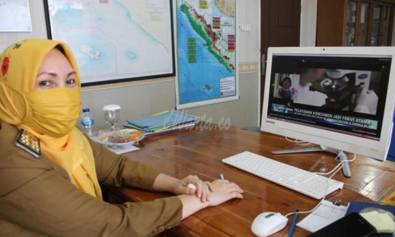 Yuliswani usai mengikuti webinar bertema 'Peran Pemerintah dalam Melindungi Konsumen di tengah Pandemi Covid-19', di ruang VIP Pola Provinsi Bengkulu, Selasa (7/7).